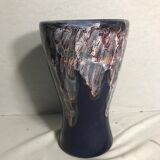 Ancien vase gaubier céramique multicolore années 70 vintage
