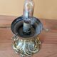 Gold metal ceiling light - Cut and satin glass globe - Louis XV style