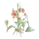 Ancien lustre fleuri italien