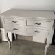 Chest of drawers in wood painted grey