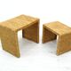 Vintage banana fiber Coffee Tables, Ikea 1980s