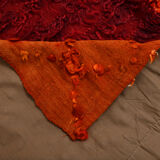 Red & orange tones vintage rug, 163x240 cm