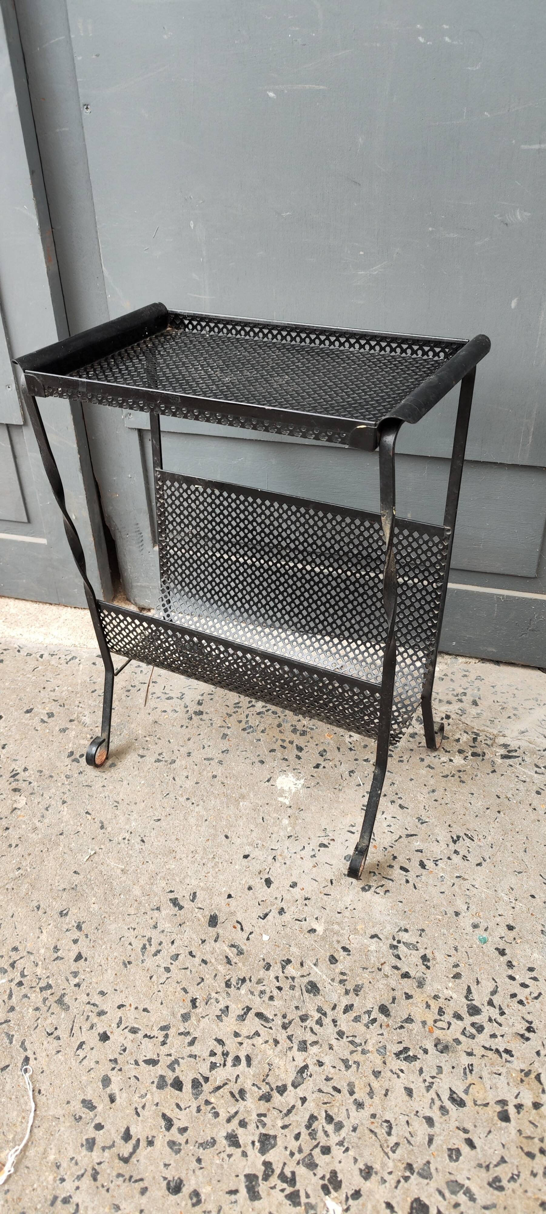 Old Mategot metal magazine rack