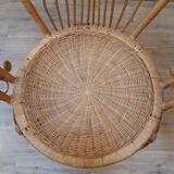 Peacock chair in rattan from the 60s