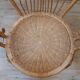 Fauteuil peacock en rotin des années 60