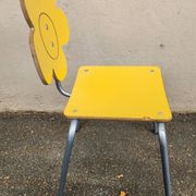 Vintage design children's chair - Agatha Ruiz de la Prada x Amat - Yellow and grey