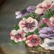 Watercolor on paper in euget-barry still life bouquet of flowers twentieth