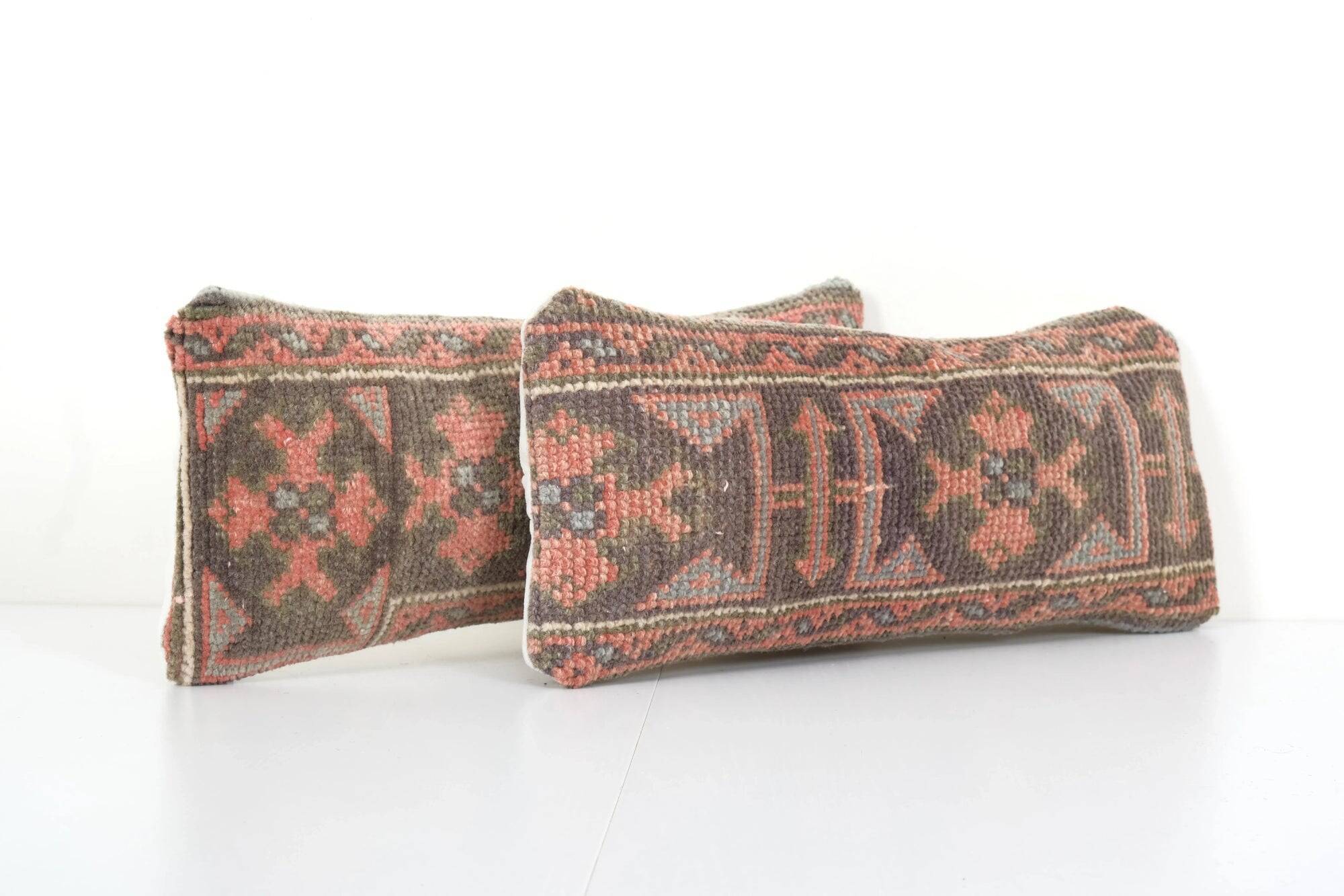 Set of 2 vintage Turkish cushion covers 51x20 cm