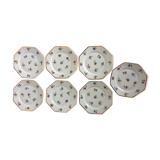 Set of 7 vintage porcelain dessert plates
