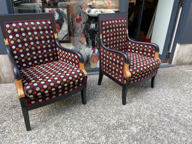 Pair of empire armchairs