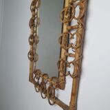 Rattan mirror 60s