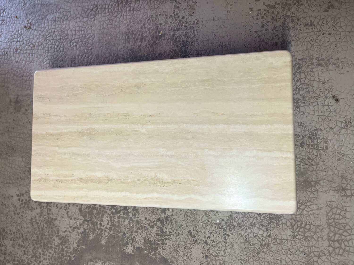 Travertine coffee table