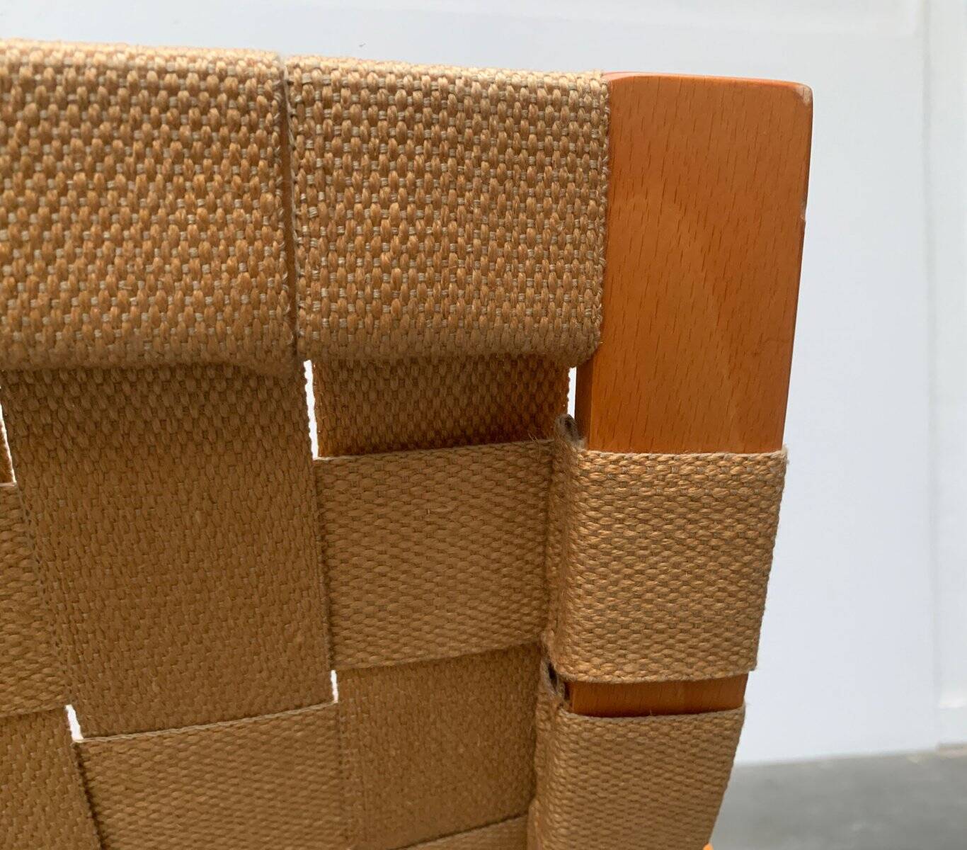 Vintage Scandinavian wooden armchair set