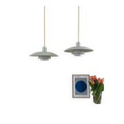Vintage 2x Louis Poulsen PH4/3 + reflector - Poul Henningsen - Danish design lamp