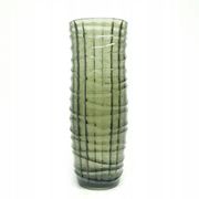 Baleron vase Modernism, transparent glass, HSG Ząbkowice, Poland, 1970s