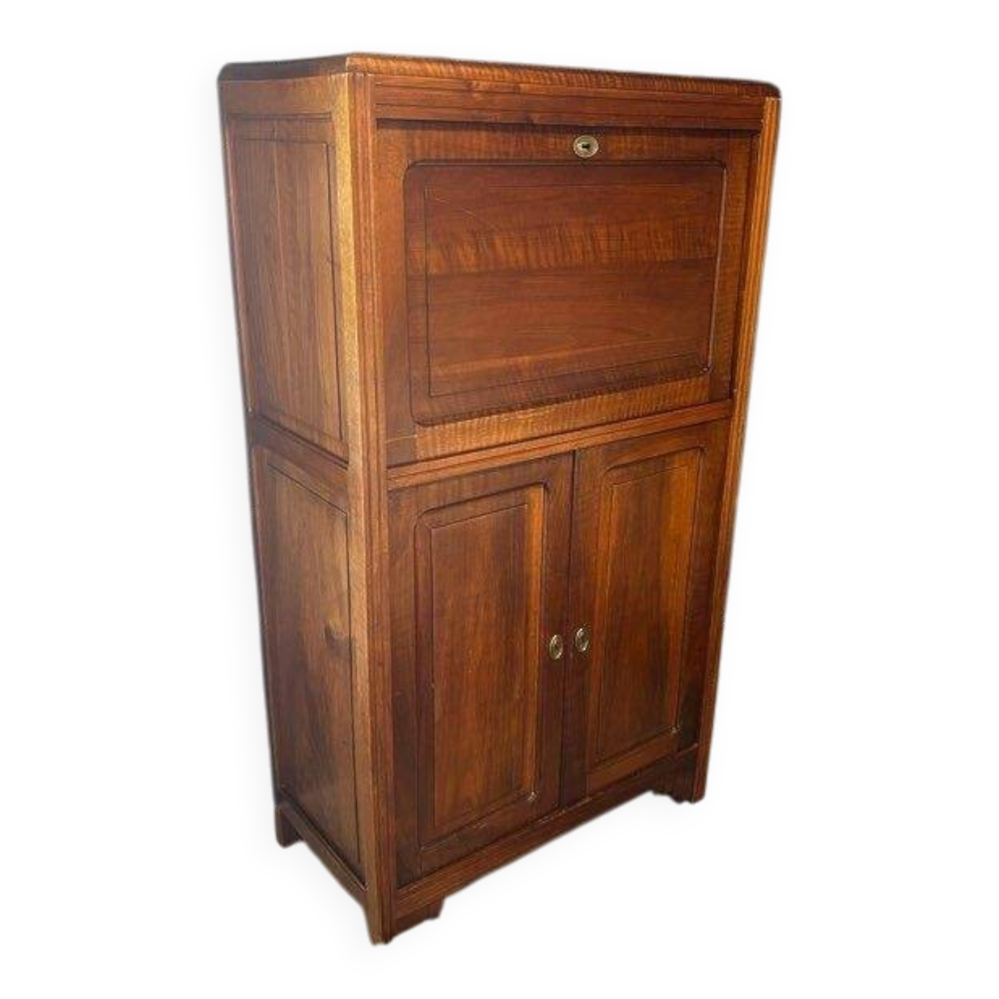 Secretary in solid walnut