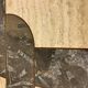 Vintage coffee table travertine and fossile marble top , 1970's