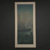 Lithograph by Henri Rivière The Enchantment of the Hours - The First Quarter