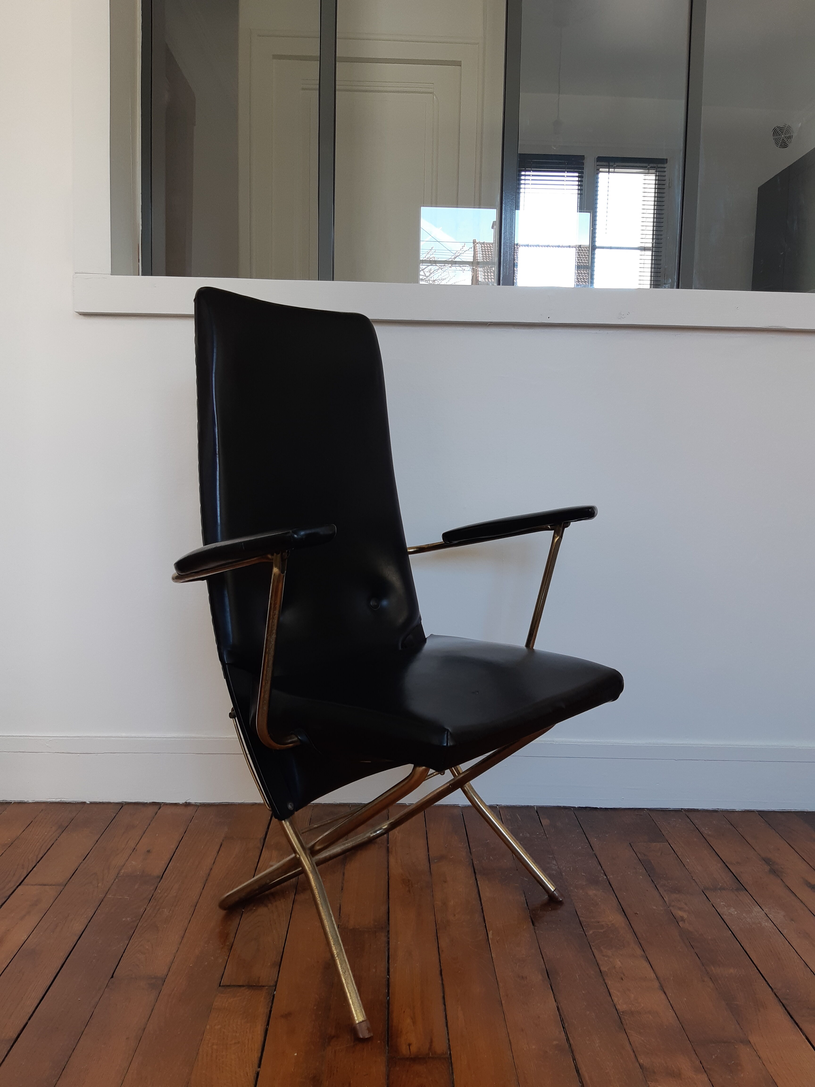 Black vintage armchair