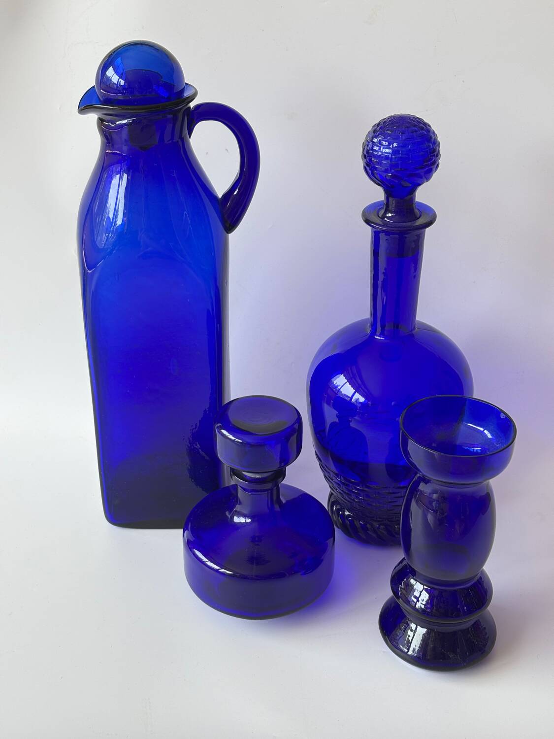 Cobalt blue glassware