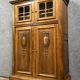 Louis XVI style library cabinet in solid walnut circa 1880