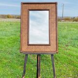 Vintage mirror, bamboo, cane and rattan, circa 1960's