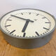 Large Grey Industrial Wall Clock from Pragotron, 1960s