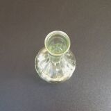 1970s Vase / Soliflore with body on shower stand Transparent glass