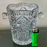 Cut crystal ice bucket
