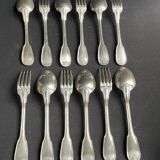 6 spoons and 6 table forks “filet” model – Argental