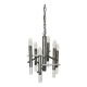 Lustre italien en chrome et acrylique de l'époque space age du milieu du siècle par Gaetano Sciolari, années 1960
