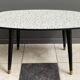 Black and White oval formica table 1960s