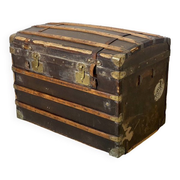 Grande malle de voyage vintage 1930's