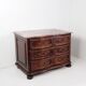 18th century walnut chest of drawers with red marble top