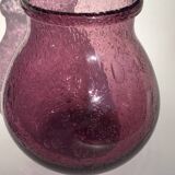 Bubble mouth blown glass vase Biot style height 22cm