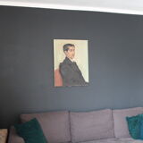 Oil on canvas portrait