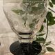 Set of 8 retro wine glasses in engraved glass