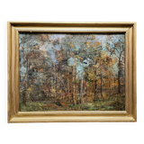 Tableau impressionniste Huile sur toile - scène animée circa 1870, signé Emmanuel MEYER (1836-1902)