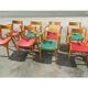 Lot of 8 Scandinavian style chairs Danish 60s-70s