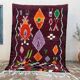 Tapis bordeaux marocain berbère 200cmx300cm