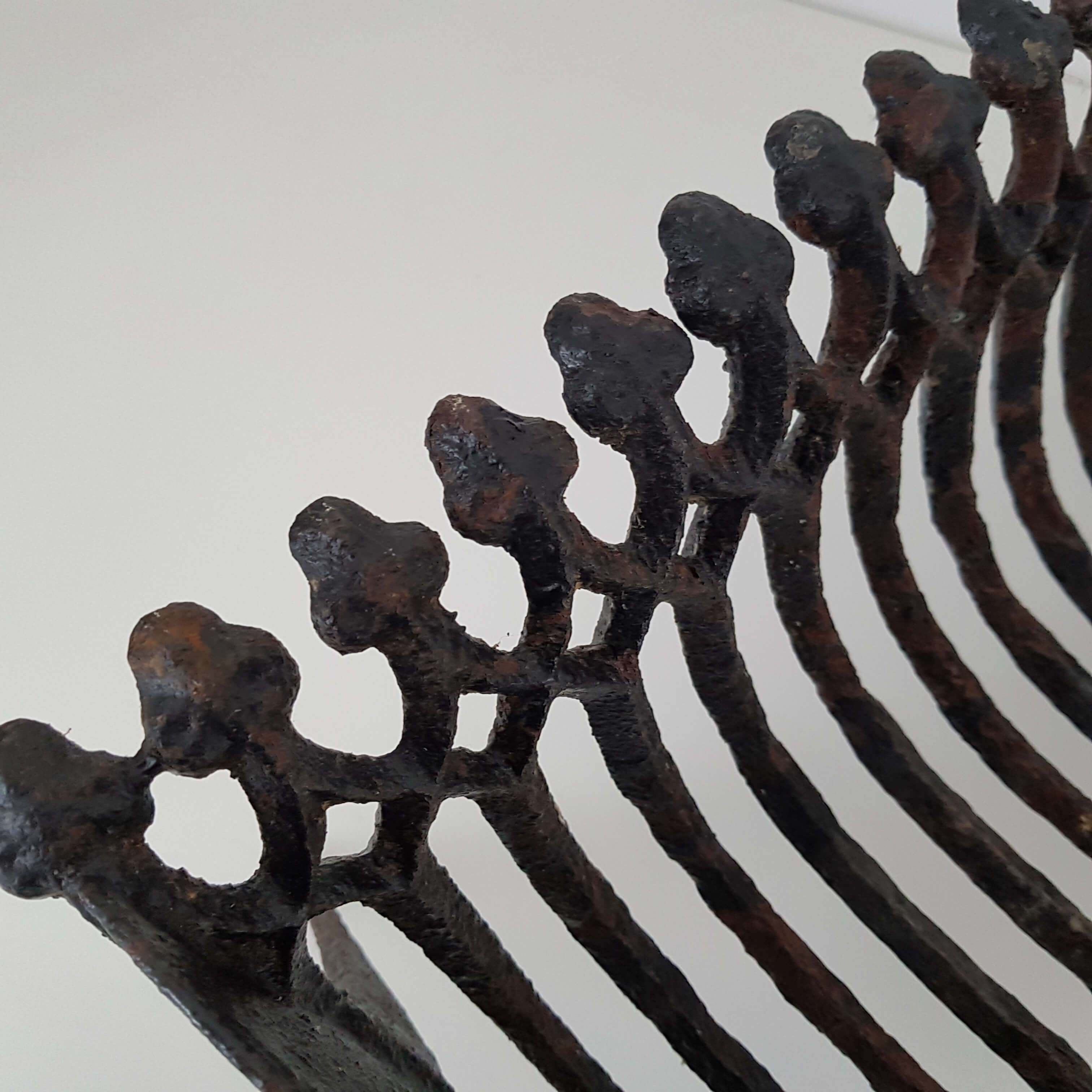 Old cast iron log door