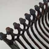 Old cast iron log door