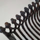 Old cast iron log door