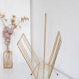 Vintage magazine holder in gold metal