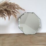 Octagonal beveled mirror, 18 cm