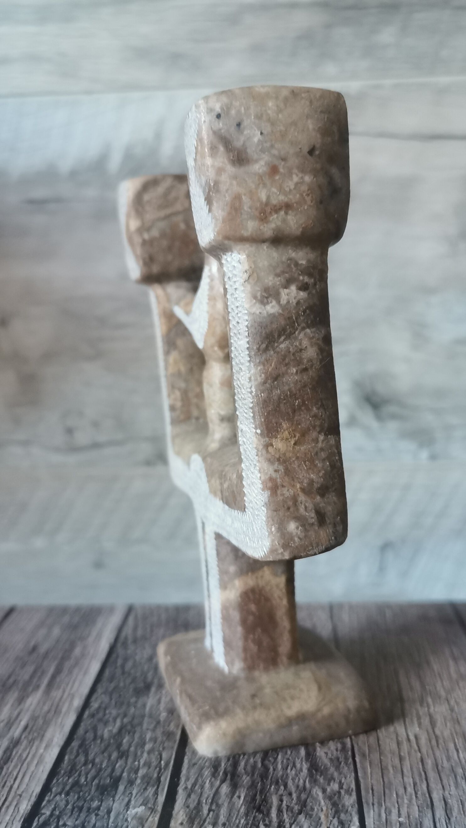 Ethnic stone candle holder