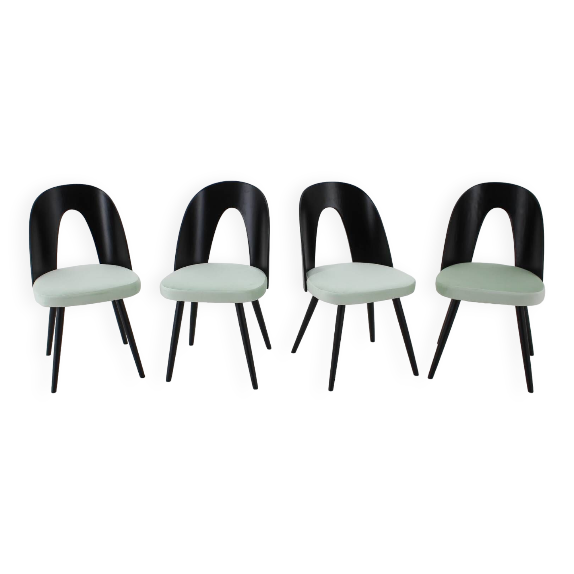 1960s Antonin Suman Set of Four Dining Chairs, Czechoslovakia