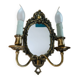 Applique miroir en bronze ancien