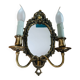 Antique bronze mirror wall sconce