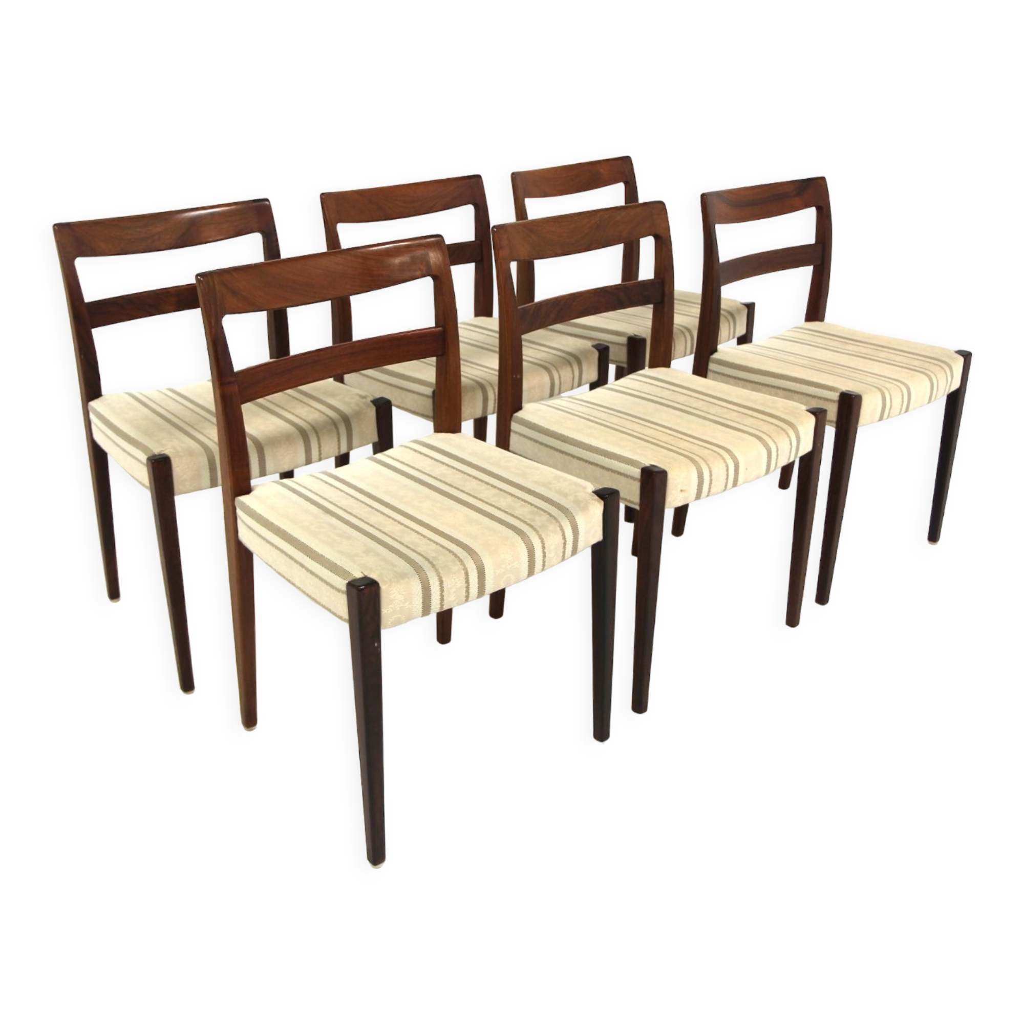 Set of 6 Scandinavian rosewood chairs, "Garmi" Nils Jonsson, Troeds, Sweden, 1960
